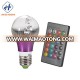 AC85-265V remote control E27 3W RGB led crystal bulb