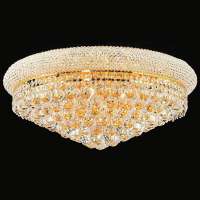 classic Golden crystal round ceiling lighting led chandeliers in Dubai low ceiling living room lighting decoration