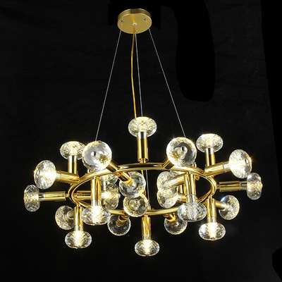 crystal luxury led art deco pendant hanging light chandelier