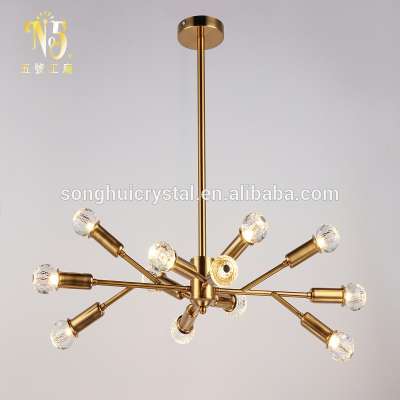 Hot selling high quality modern style iron crystal pendant light for dining room restaurant