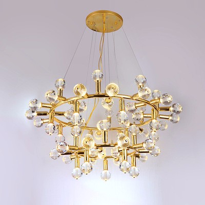 led pendant lighting art deco crystal hotel luxury chandelier